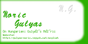 moric gulyas business card